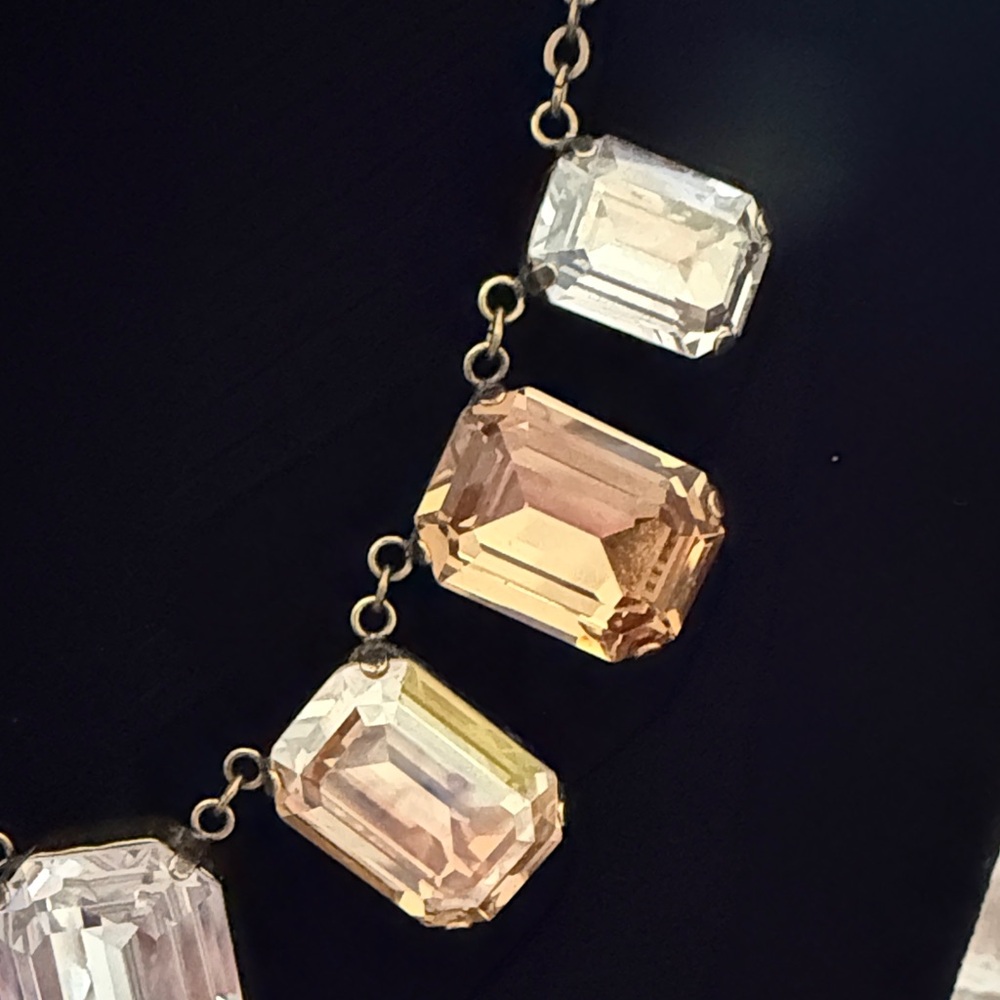 Touchstone Crystal Champagne and Clear Faceted Necklace - Picture 4 of 6